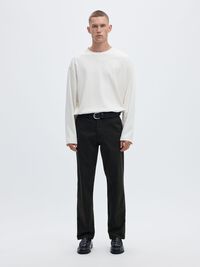 196 STRAIGHT FLEX CHINO, Black, highres