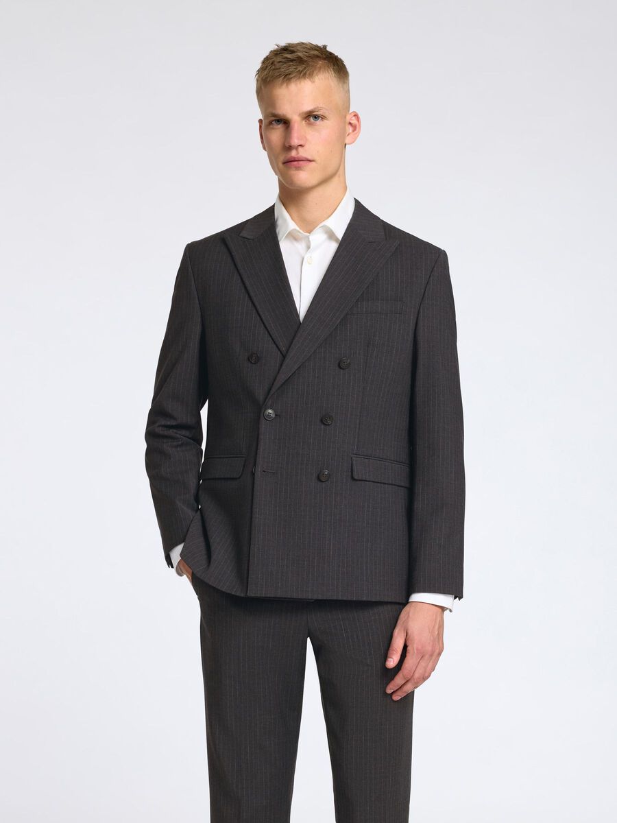 Selected KRIJTSTREEP DOUBLE-BREASTED BLAZER, Dark Grey, highres - 16095798_DarkGrey_1144295_003.jpg