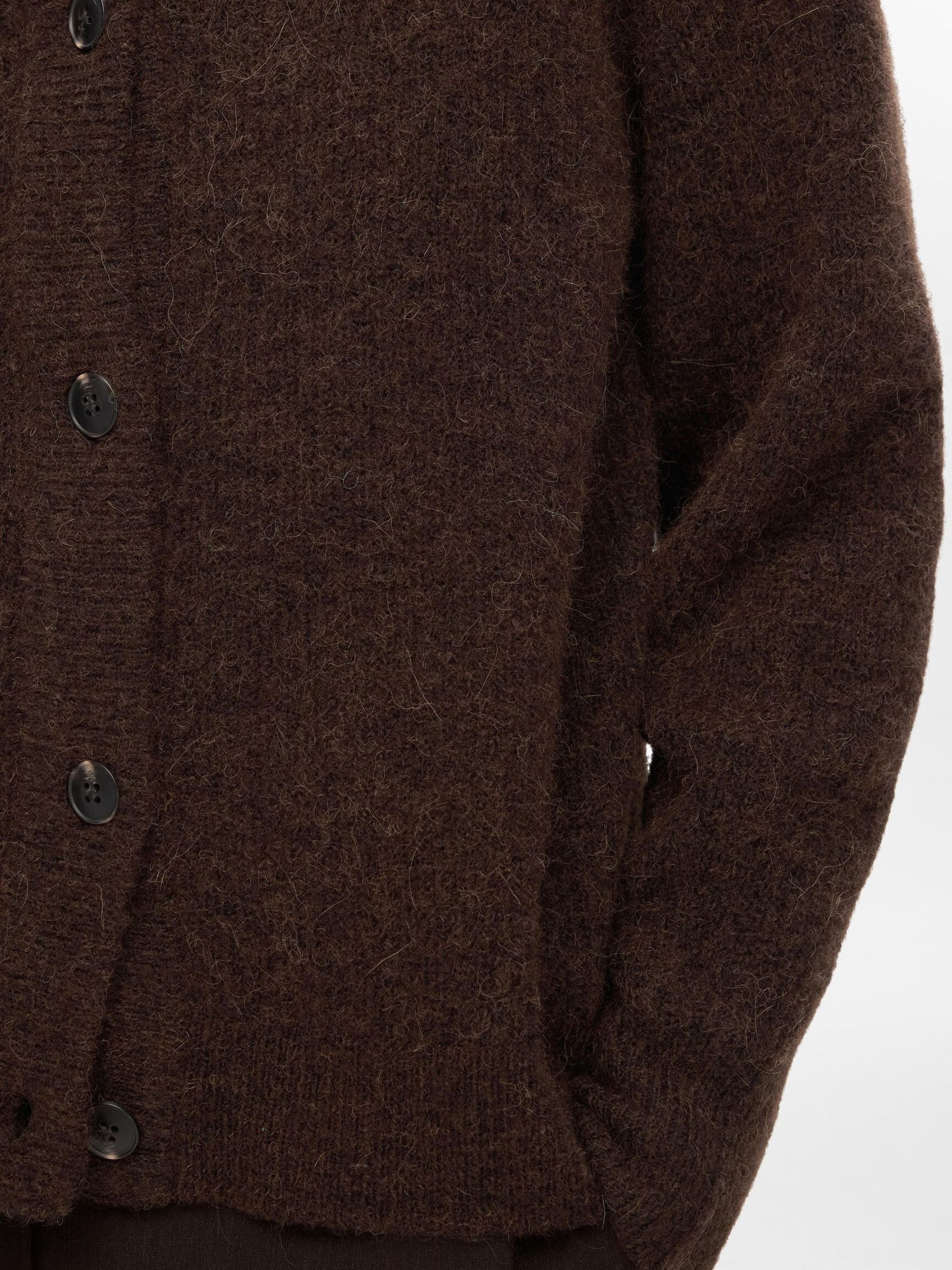 LANGE MOUWEN VEST, Coffee Bean, highres