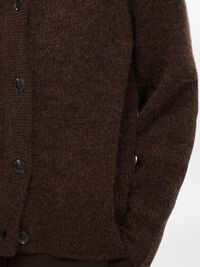 LANGE MOUWEN VEST, Coffee Bean, highres