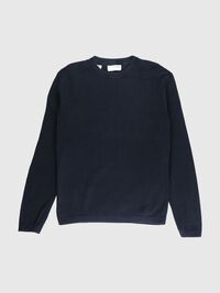WAFFLE KNIT JUMPER, Dark Sapphire, highres