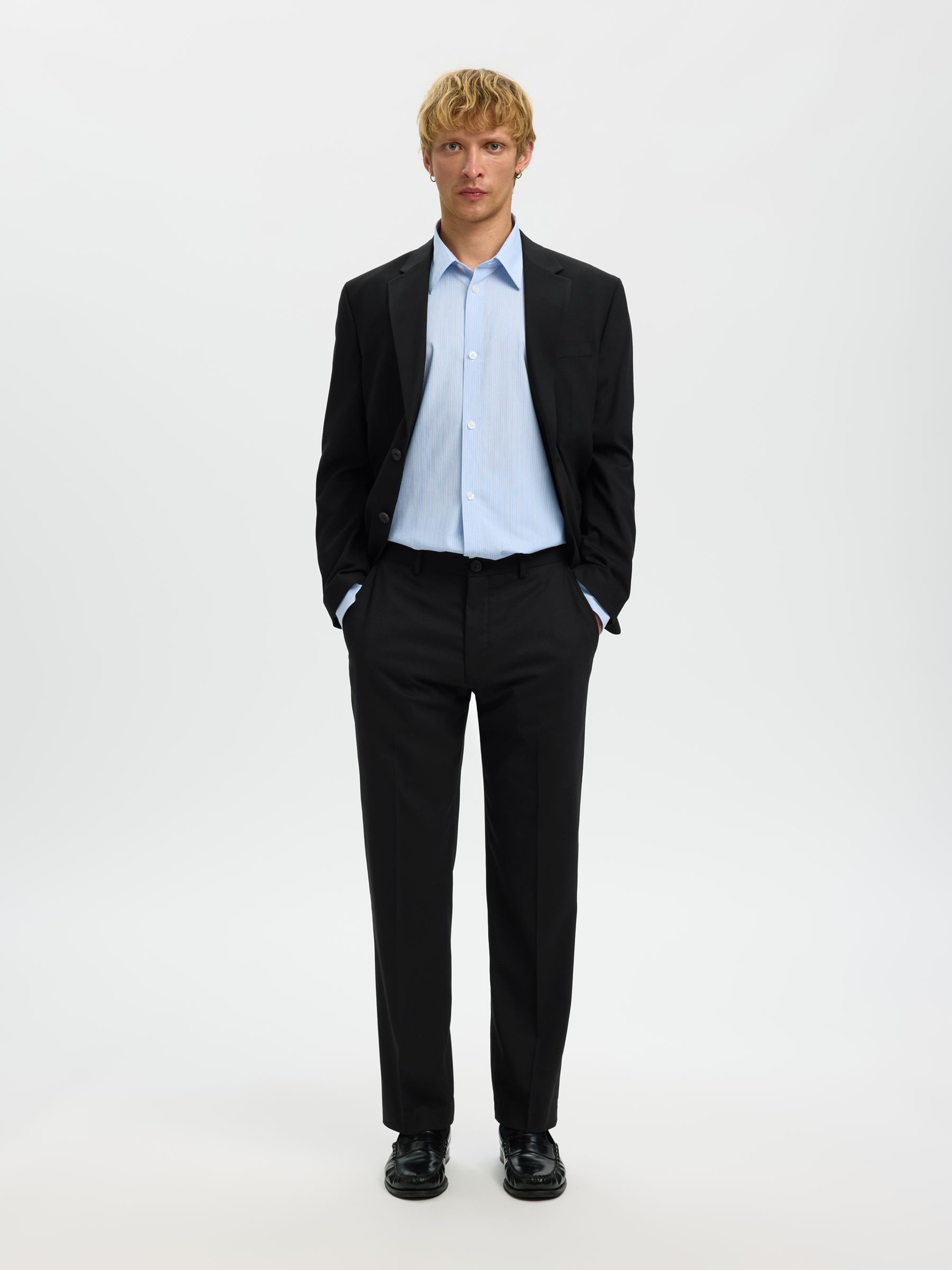 REGULAR FIT BLAZER, Black, highres