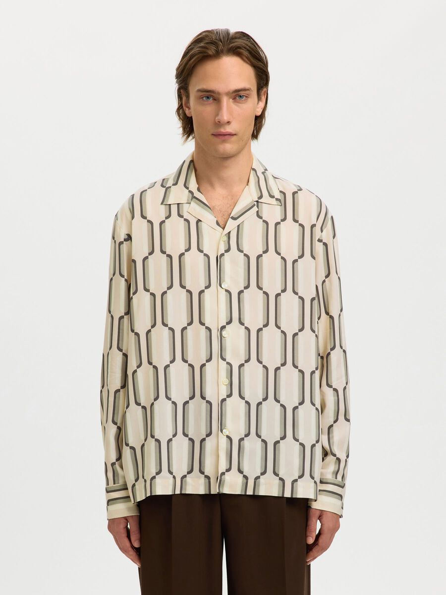 Product tile image - PRINTED LONG SLEEVED SHIRT, Angora | 16099607_Angora_1226159