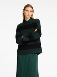 OVERSIZED WOOL BLEND JUMPER, Scarab, highres