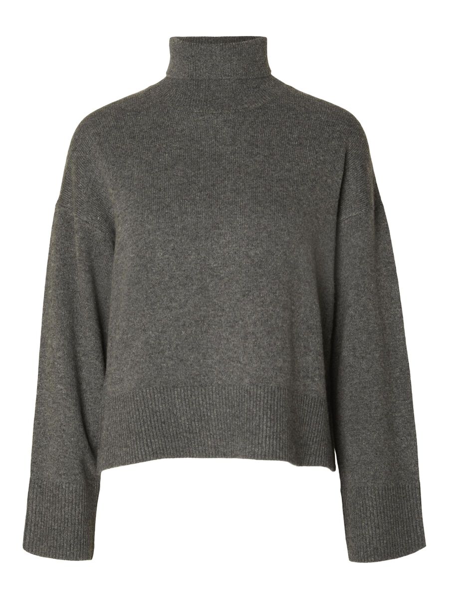 Selected WOOL BLEND ROLL NECK JUMPER, Medium Grey Melange, highres - 16093235_MediumGreyMelange_1097714_001.jpg