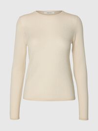 100% MERINO WOOL PULLOVER, Birch, highres