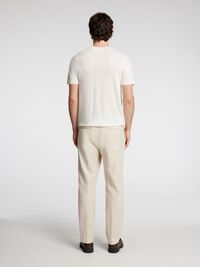 MEZCLA DE LINO PANTALONES DE TRAJE, Oatmeal, highres