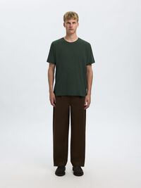 FLAMMENGARN BAUMWOLL T-SHIRT, Deep Forest, highres