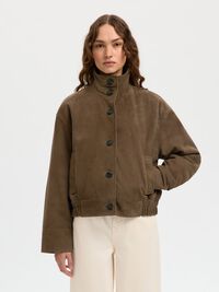 WILDLEDER JACKE, Chocolate Chip, highres