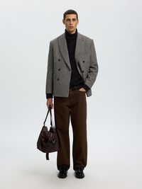 CABLE KNIT TURTLENECK, Black, highres