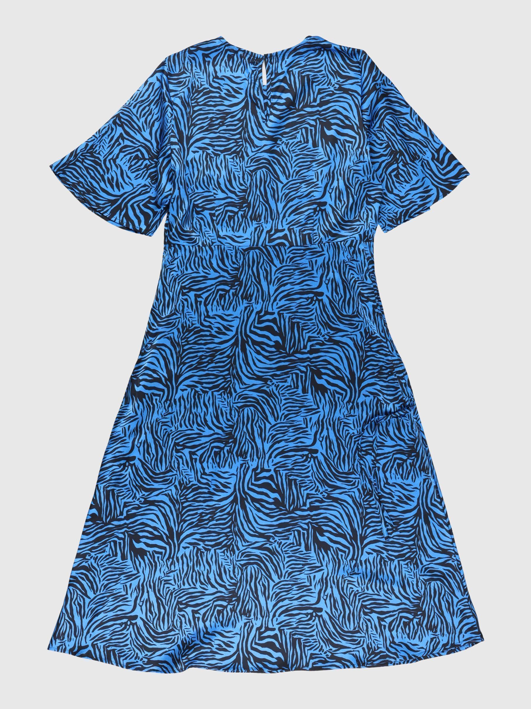 SATIN WRAP DRESS, Princess Blue, highres
