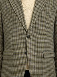 CHECKED SINGLE-BREASTED BLAZER, Oatmeal, highres