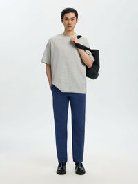 LOOSE FIT T-SHIRT, Light Grey Melange, highres