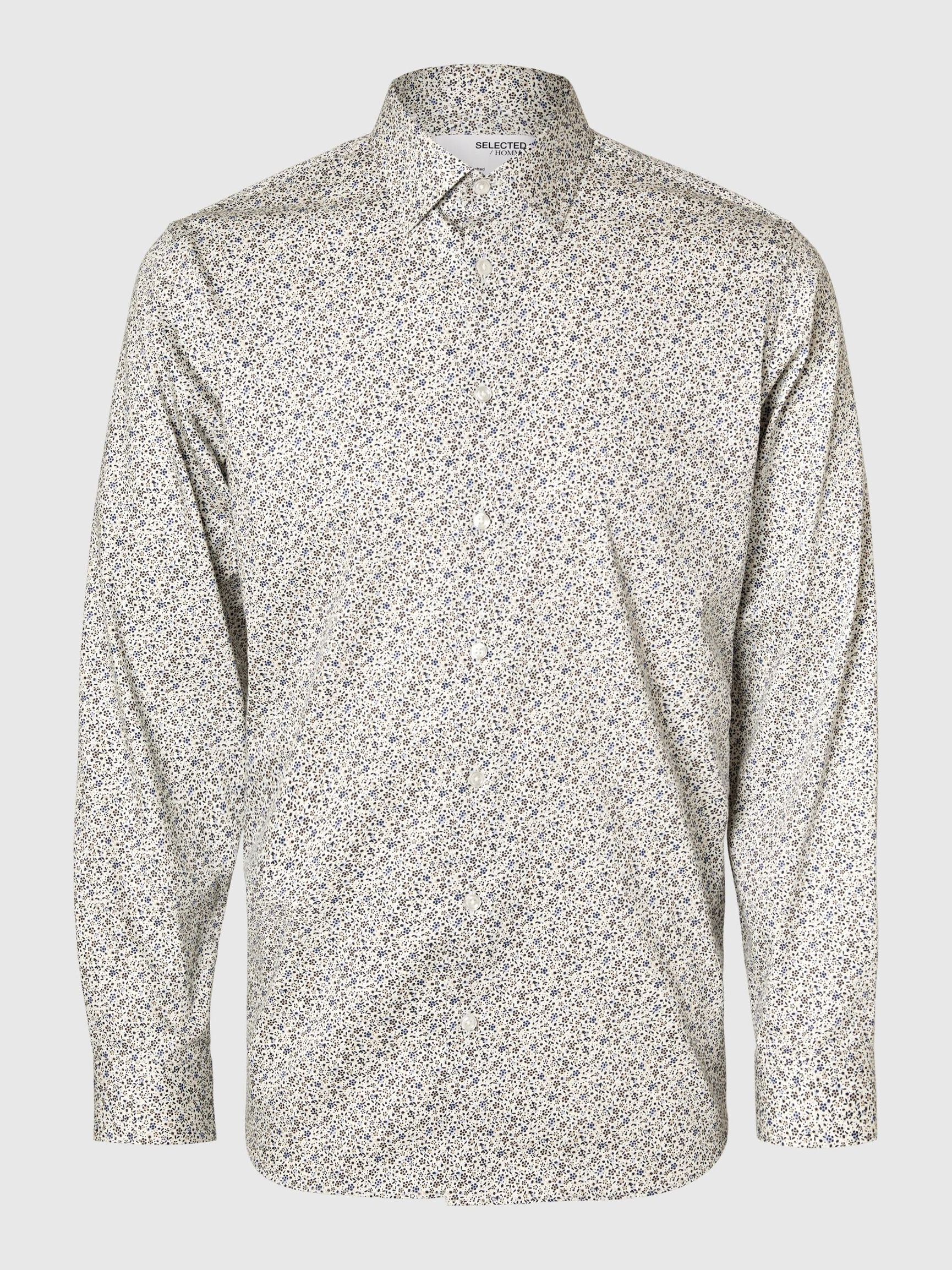 SLIM FIT SKJORTE, Egret, highres