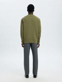 CREWNECK JUMPER, Deep Lichen Green, highres