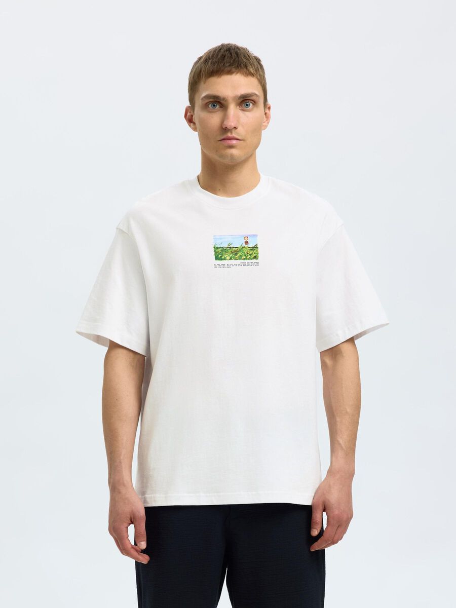 Selected PRINT T-SHIRT MIT RUNDHALSAUSSCHNITT, Bright White, highres - 16097664_BrightWhite_1189104_003.jpg
