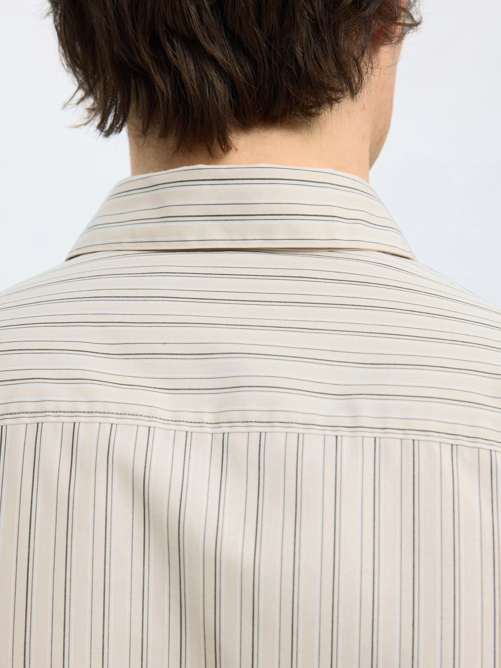 RELAXED FIT LONG SLEEVED SHIRT, Oatmeal, highres