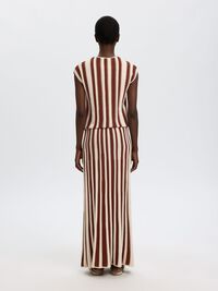 MAXI KNITTED SKIRT, Birch, highres