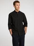 Selected LANGARM LEINENMIX HEMD, Black, highres - 16079054_Black_008.jpg