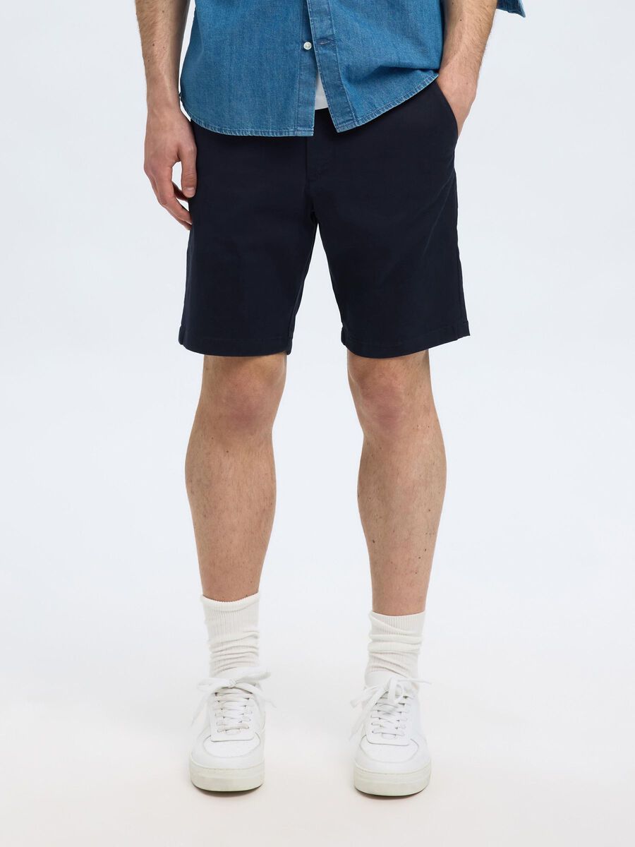 Selected SLIM-FIT CHINO SHORTS, Dark Sapphire, highres - 16092329_DarkSapphire_003.jpg