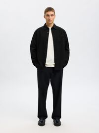 LANGE MOUWEN OVERSHIRT, Black, highres