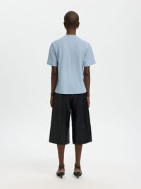 LINEN BLEND T-SHIRT, Cashmere Blue, highres