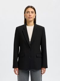 KLASSISK ENKELTSPENT BLAZER, Black, highres