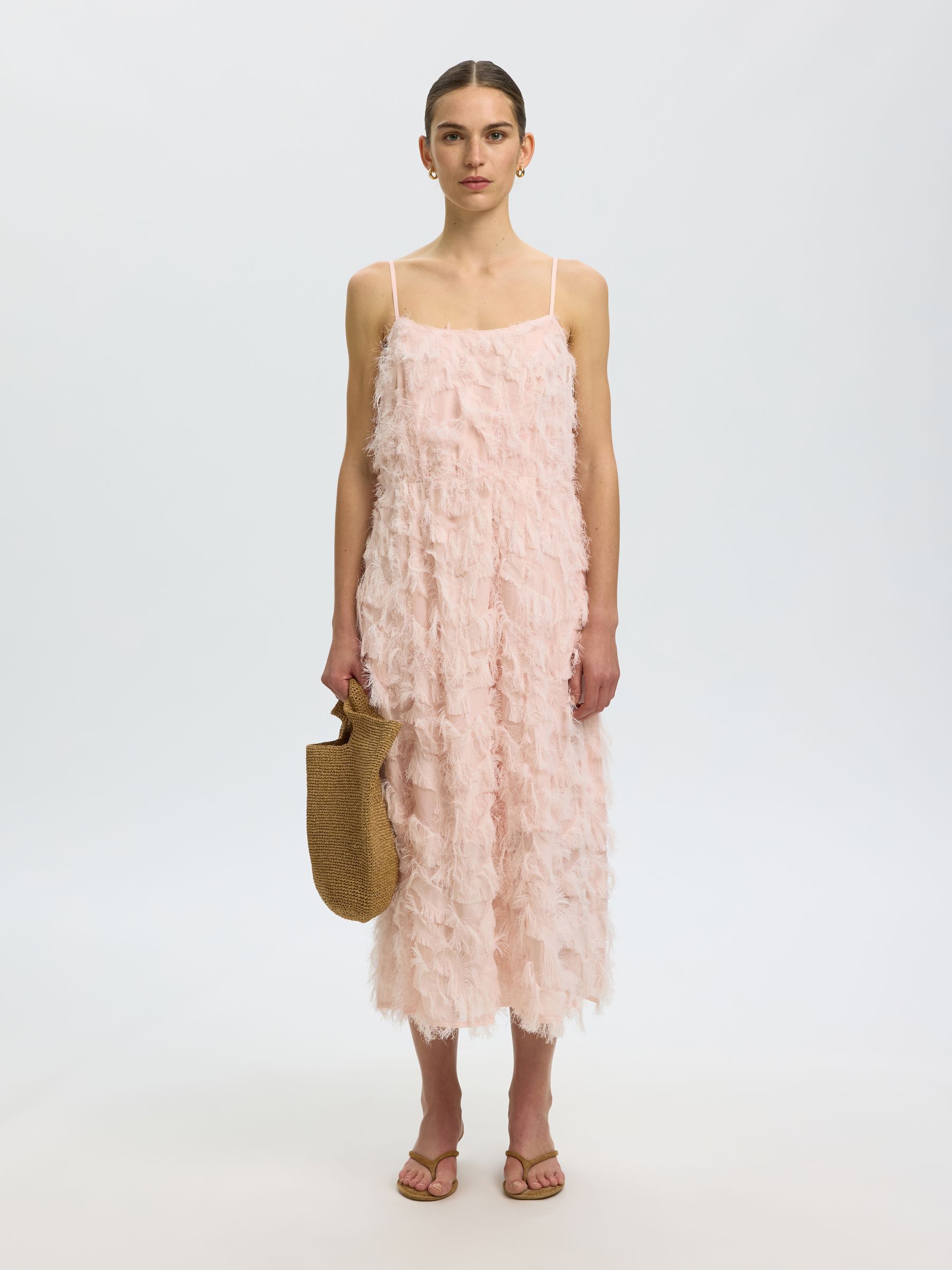 STRAP MIDI DRESS, Pale Dogwood, highres