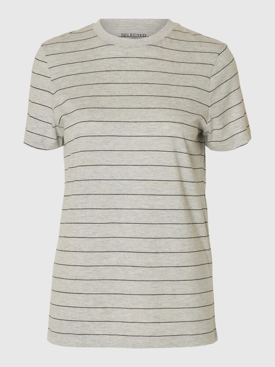 Selected GESTREEPT KATOEN T-SHIRT, Light Grey Melange, highres - 16097179_LightGreyMelange_1193963_001.jpg