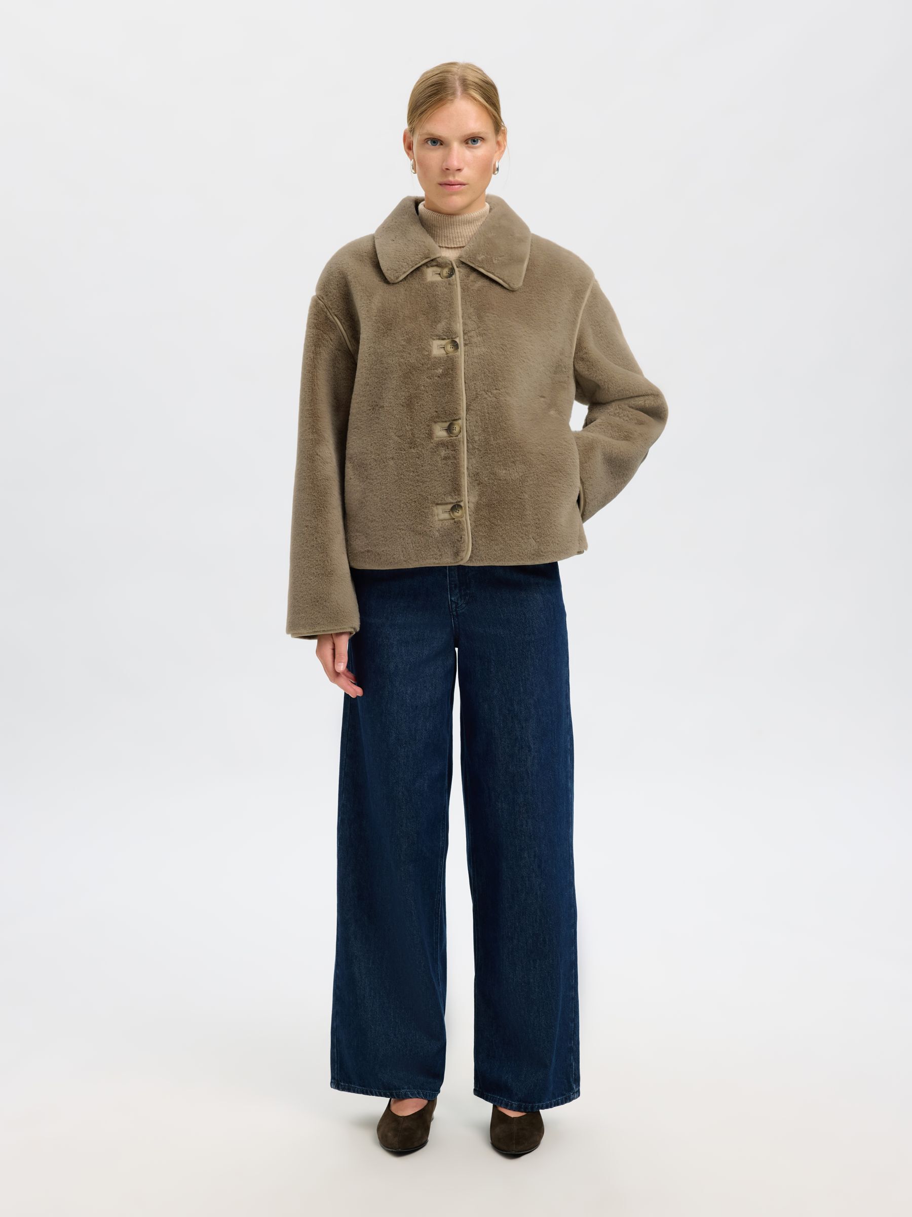 TEDDYFLEECE KURZJACKE, Pure Cashmere, highres