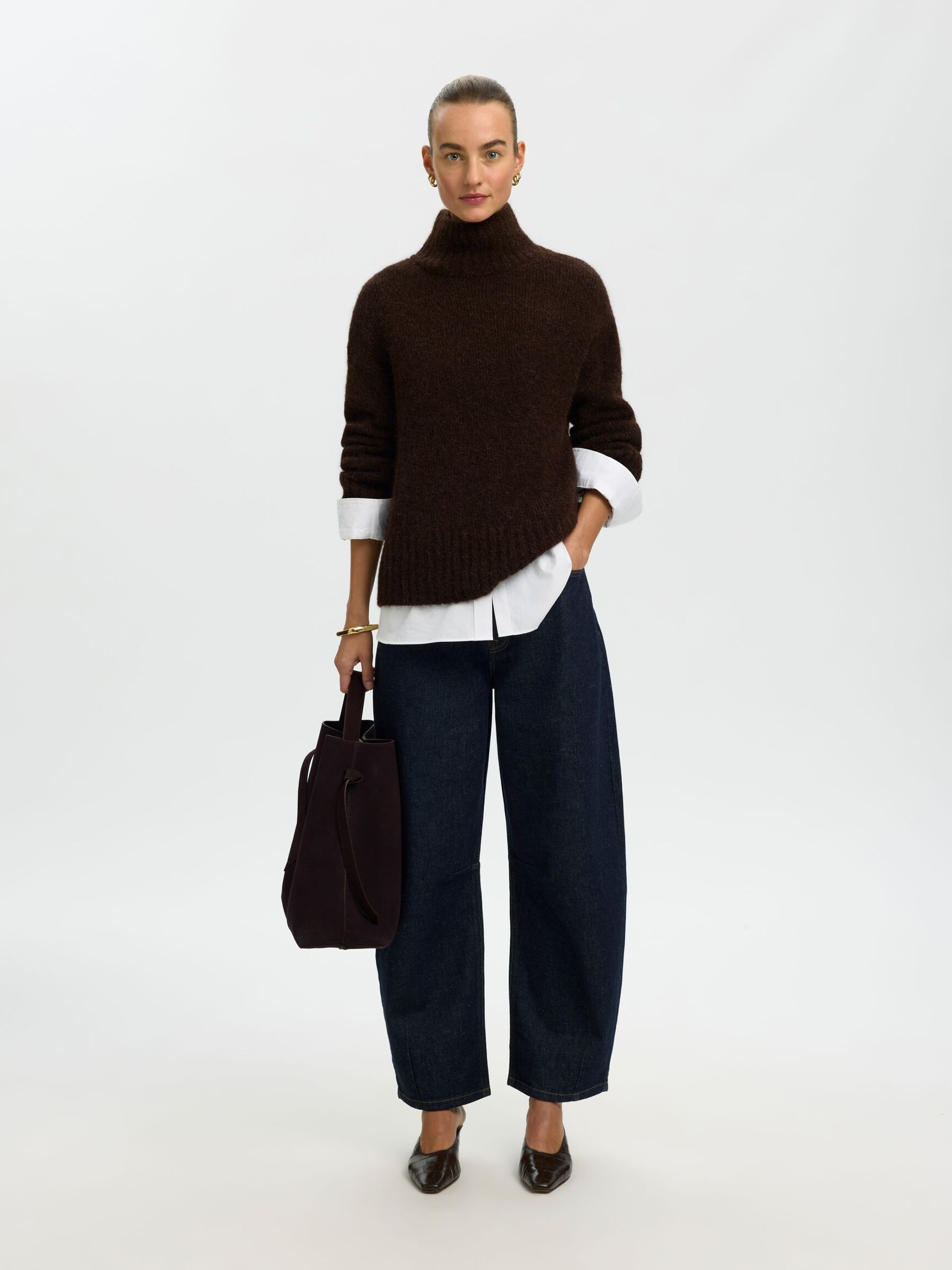 WOOL BLEND HIGH-NECK JUMPER, Delicioso, highres