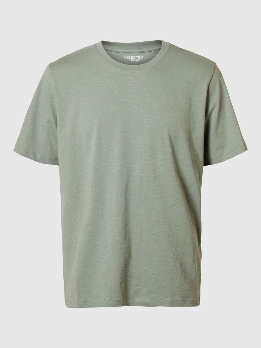 Selected ALGODÓN FLAMEADO CAMISETA, Iceberg Green, highres - 16092508_IcebergGreen_001.jpg
