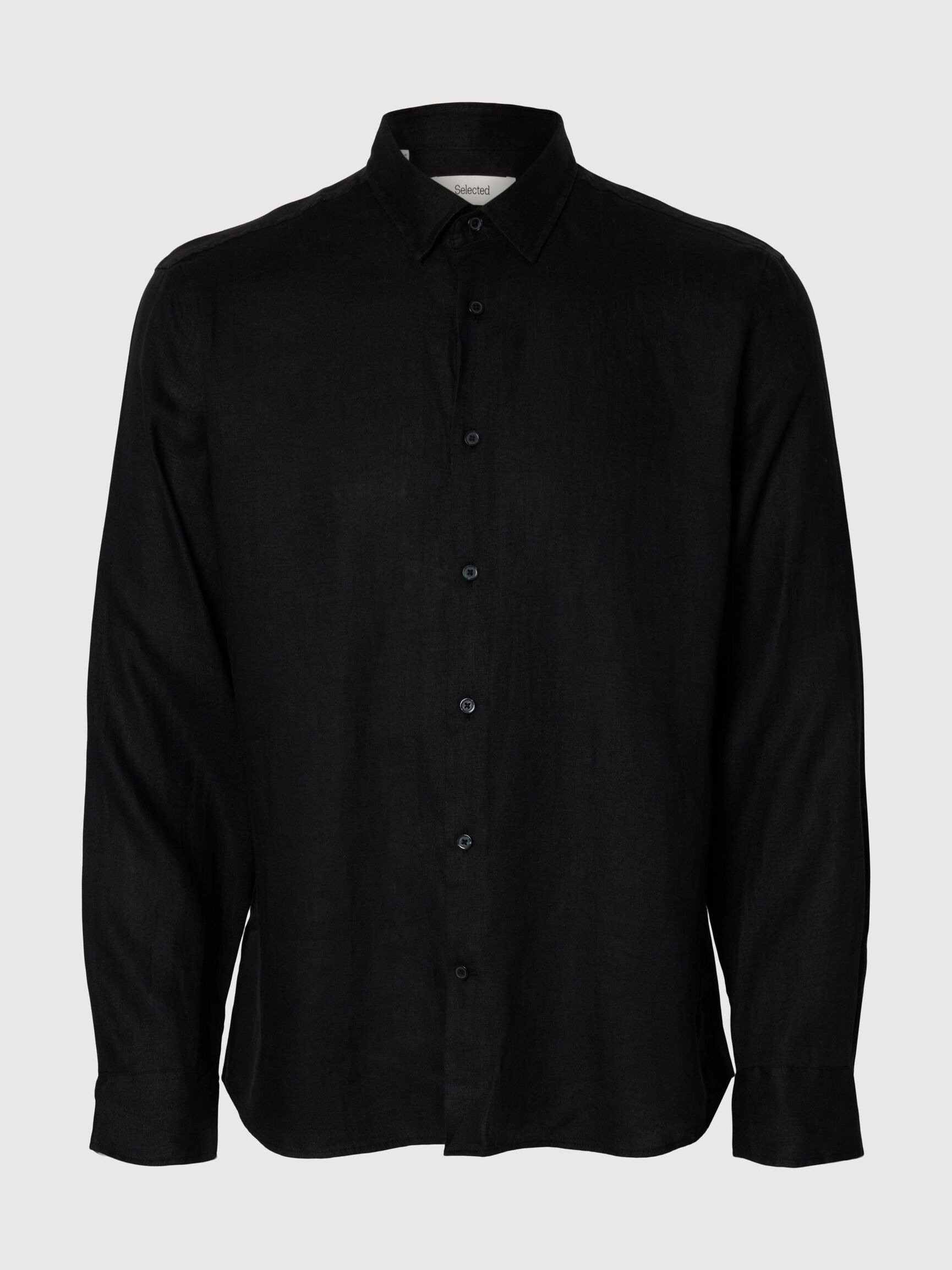 100% LINNETYG SKJORTA, Black, highres