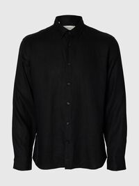 100% LINNETYG SKJORTA, Black, highres