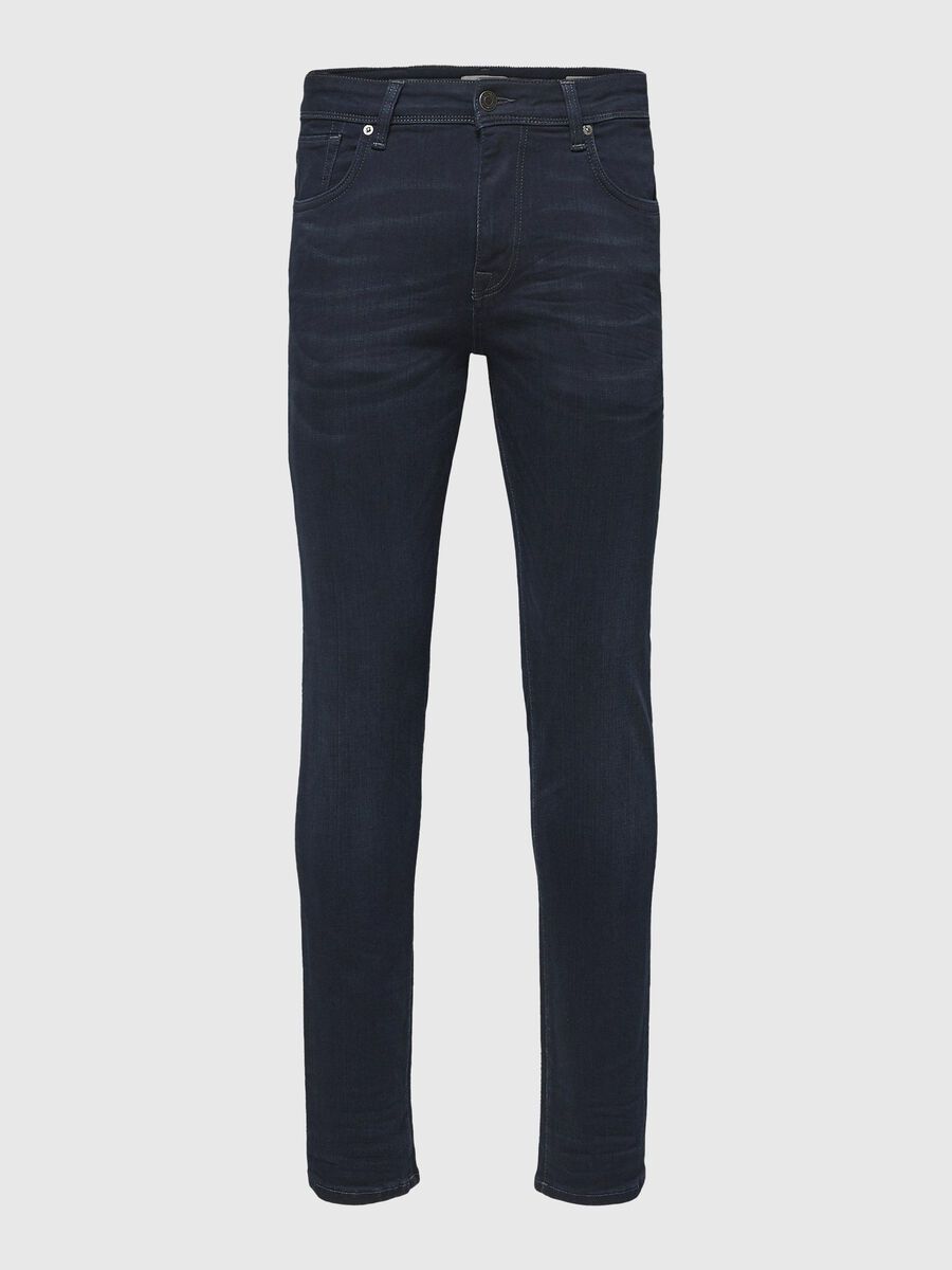 Selected DUNKELBLAUE SLIM FIT JEANS, Blue Black Denim, highres - 16069648_BlueBlackDenim_001.jpg
