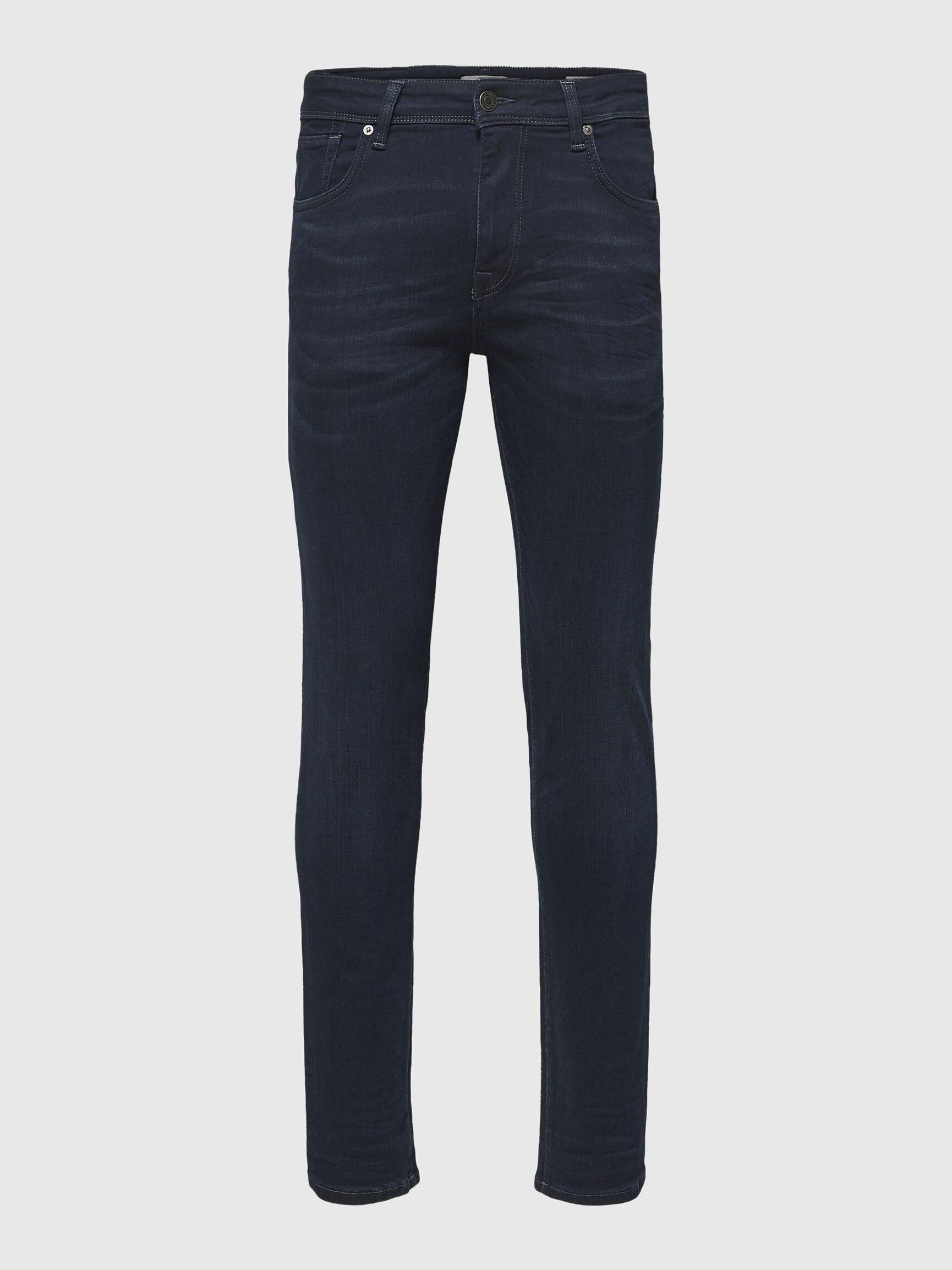 DUNKELBLAUE SLIM FIT JEANS, Blue Black Denim, highres