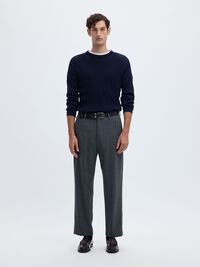 SWETER Z DZIANINY, Navy Blazer, highres