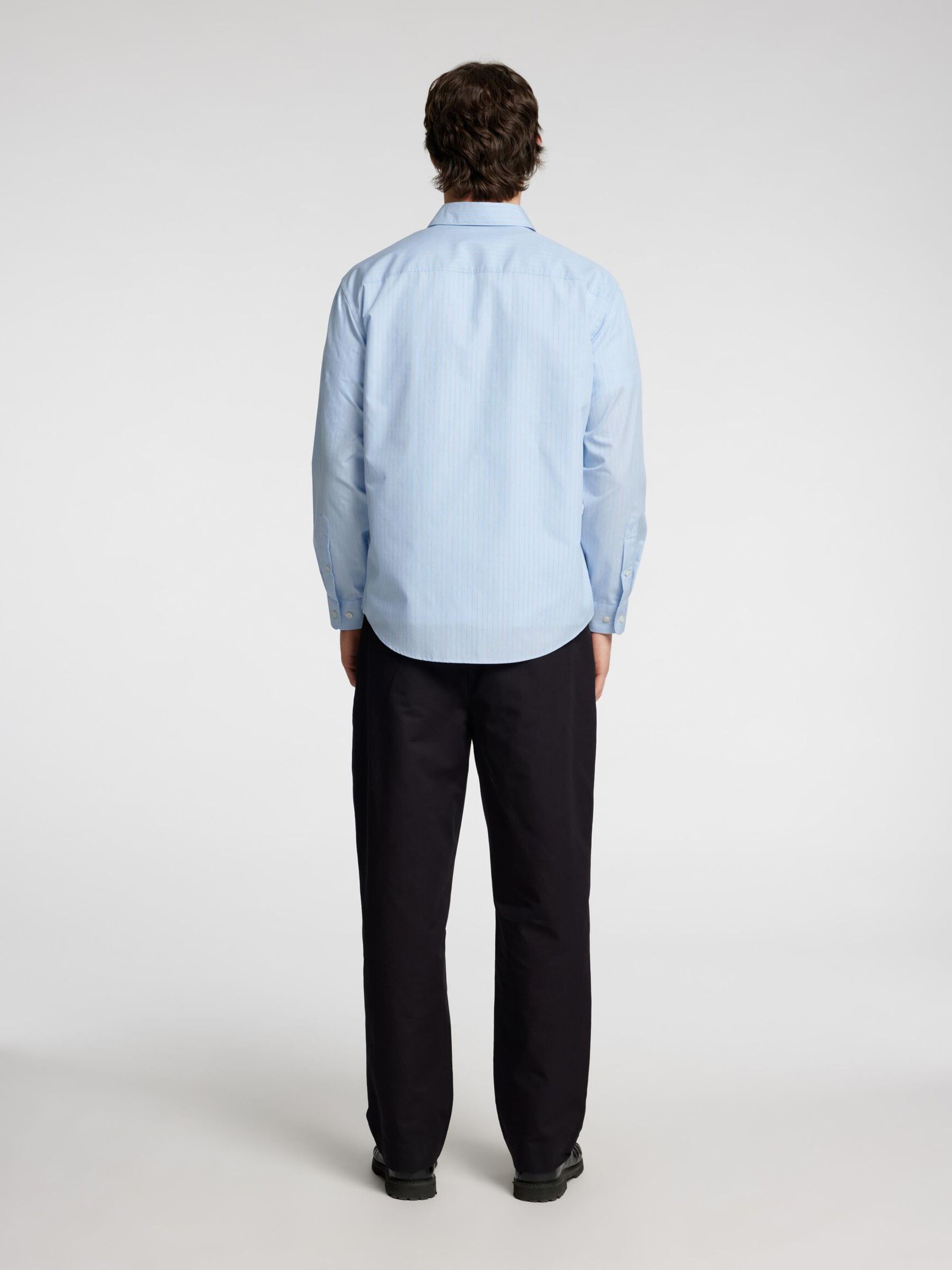 RELAXED FIT LONG SLEEVED SHIRT, Cashmere Blue, highres
