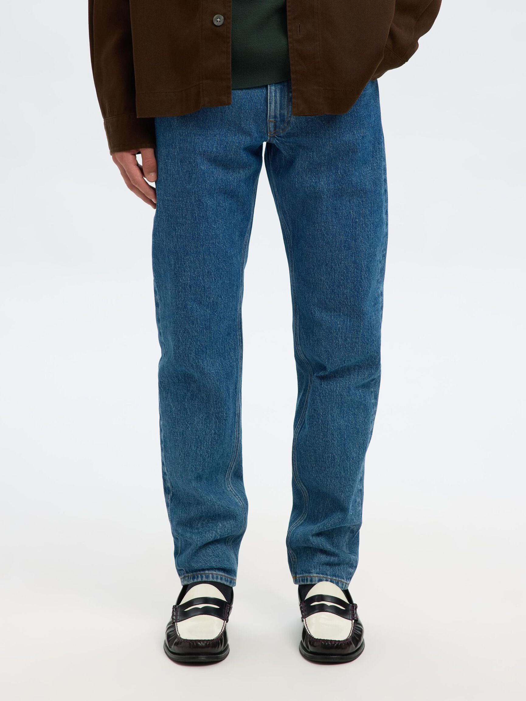 175 SLIM FIT JEANS, Medium Blue Denim, highres