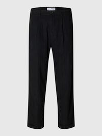 CROPPED RELAXED FIT TROUSERS, Black, highres