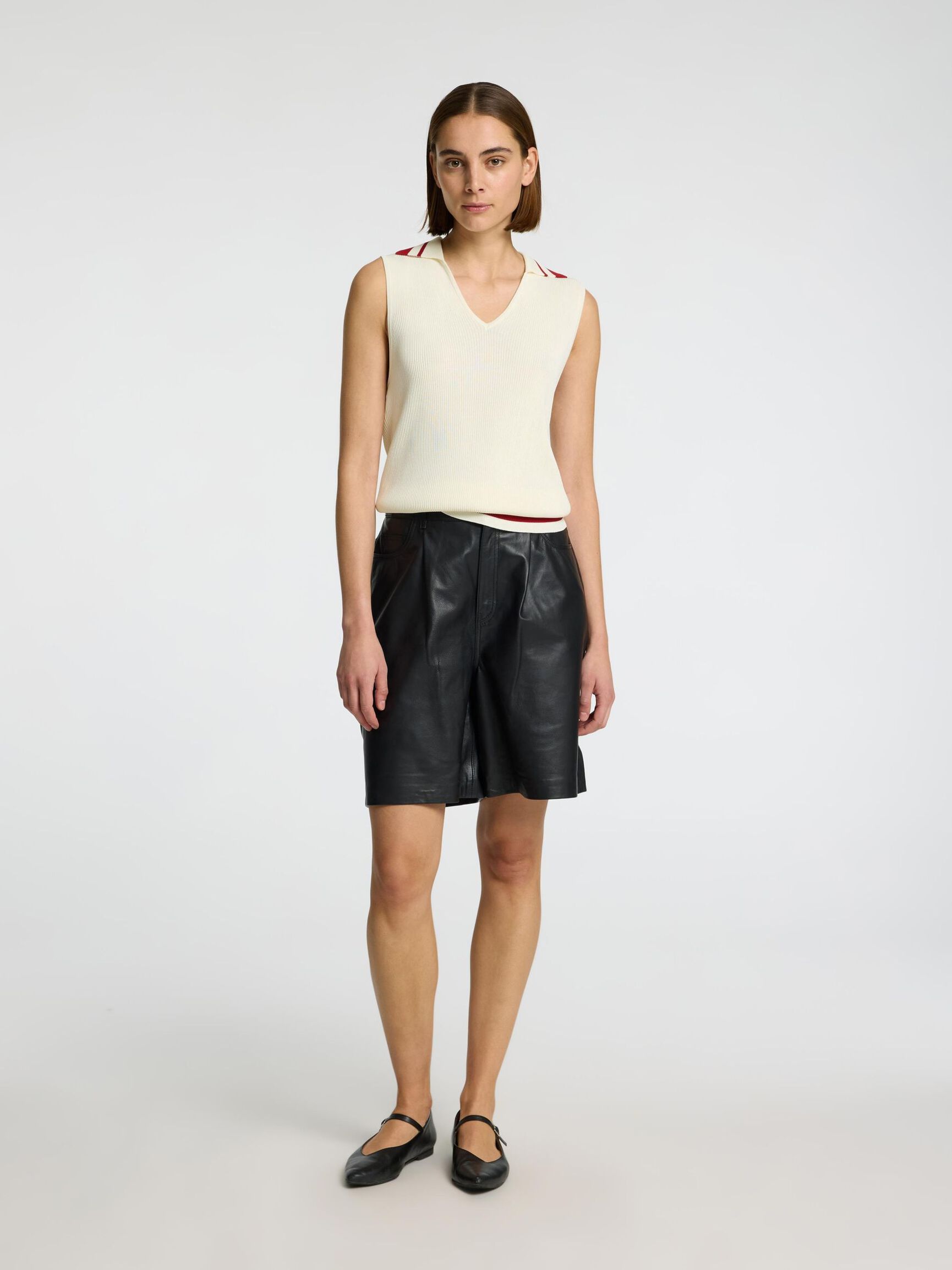 V-RINGNING ÄRMLÖS TOPP, Birch, highres