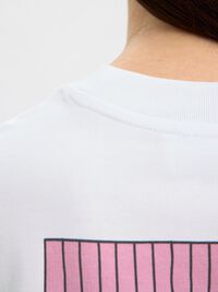 COTTON PRINTED T-SHIRT, Bright White, highres
