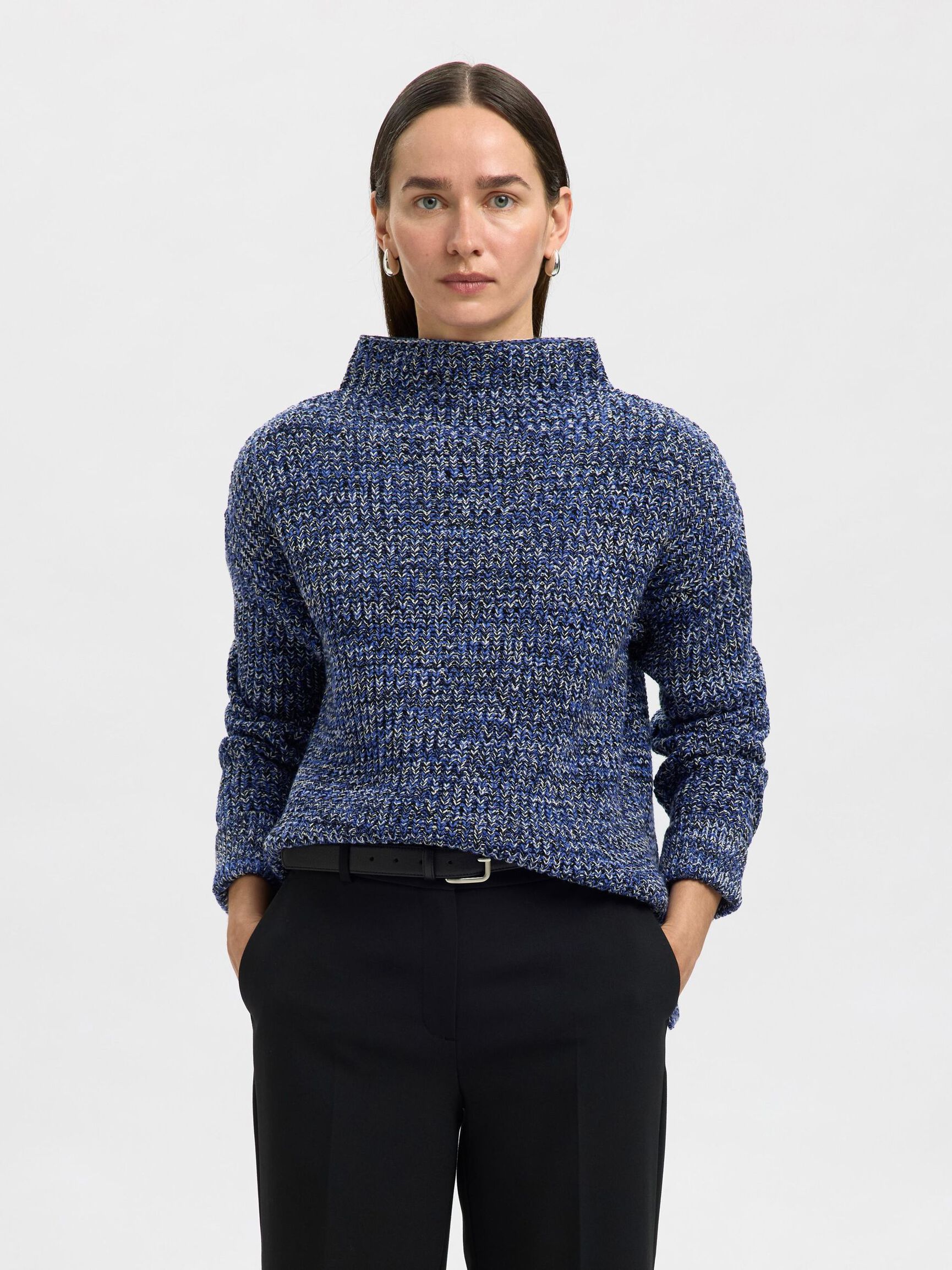 OVERSIZED JUMPER, Dazzling Blue, highres