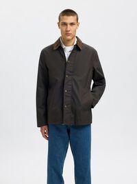 WAXED COTTON JACKET, Delicioso, highres