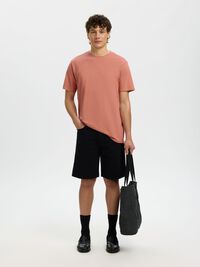 LINEN BLEND  T-SHIRT, Rose Dawn, highres