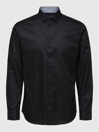 SLIM FIT SKJORTE, Black, highres