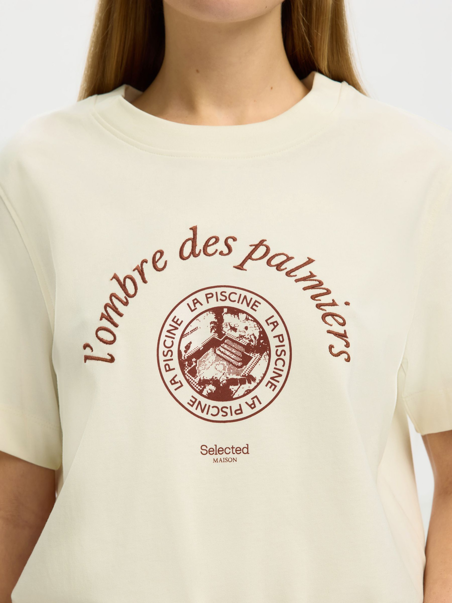 100% BAUMWOLL T-SHIRT MIT RUNDHALSAUSSCHNITT, Egret, highres