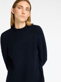 LAINE MÉLANGÉE MINI-ROBE, Dark Sapphire, highres
