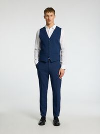 SLIM FIT  WAISTCOAT, Dark Navy, highres