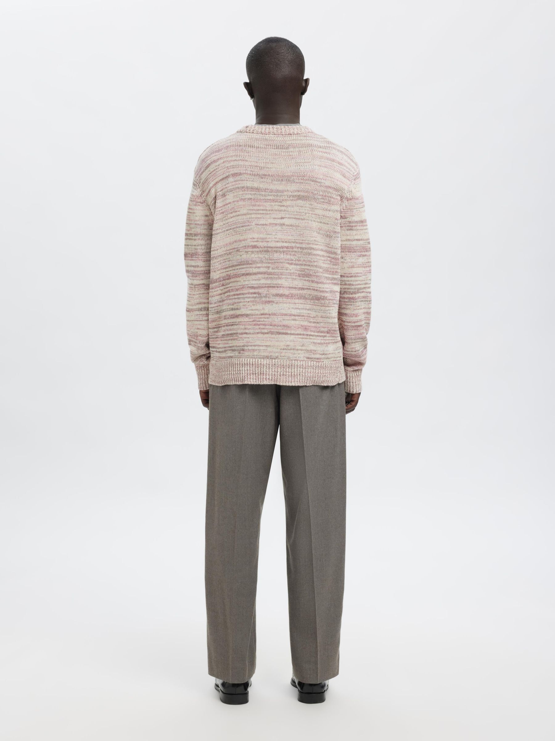 REGULAR FIT  KNITTED PULLOVER, Egret, highres